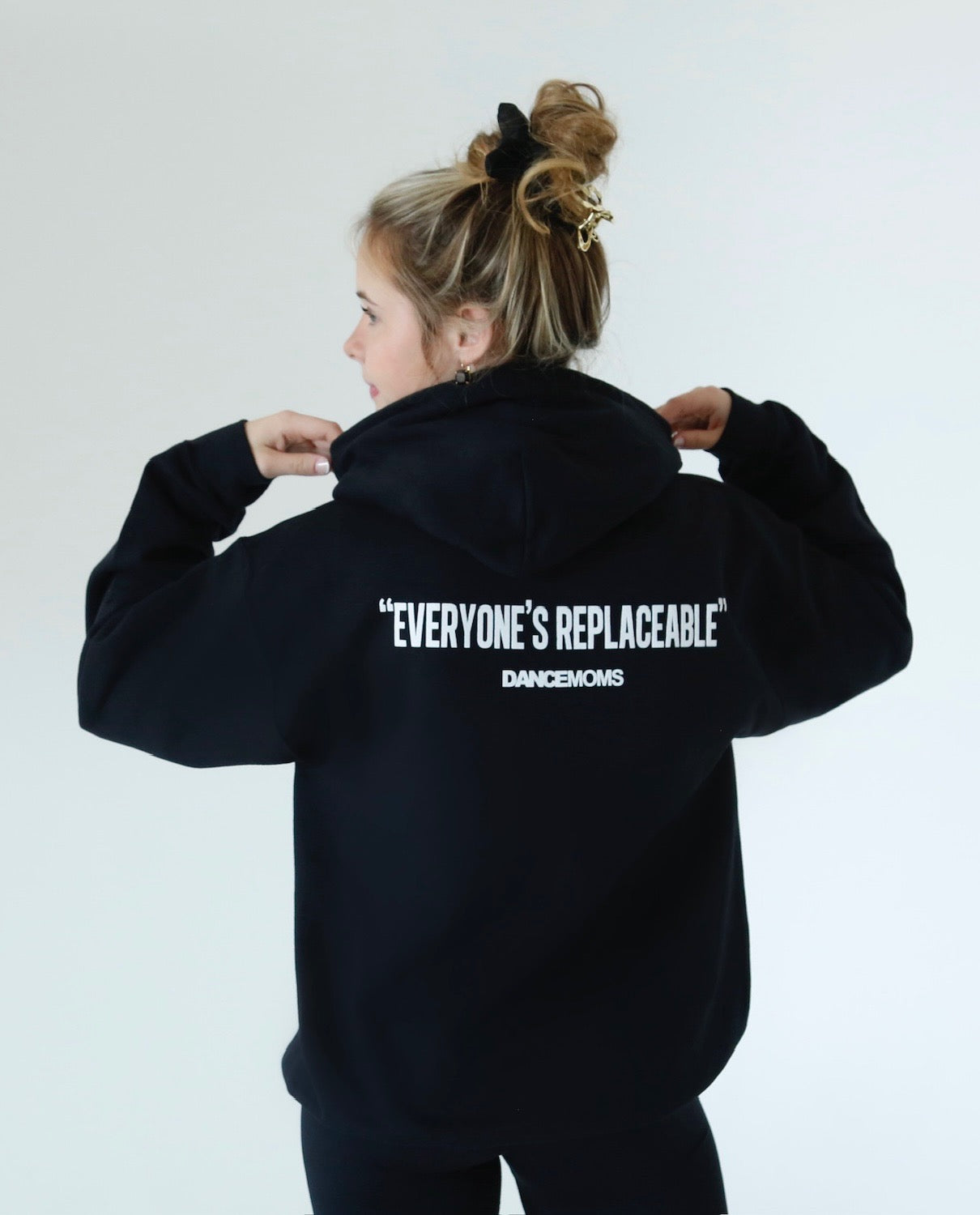 ALDC WORLDWIDE - BLACK HOODIE WITH WHITE AND RED LOGO – Abby Lee