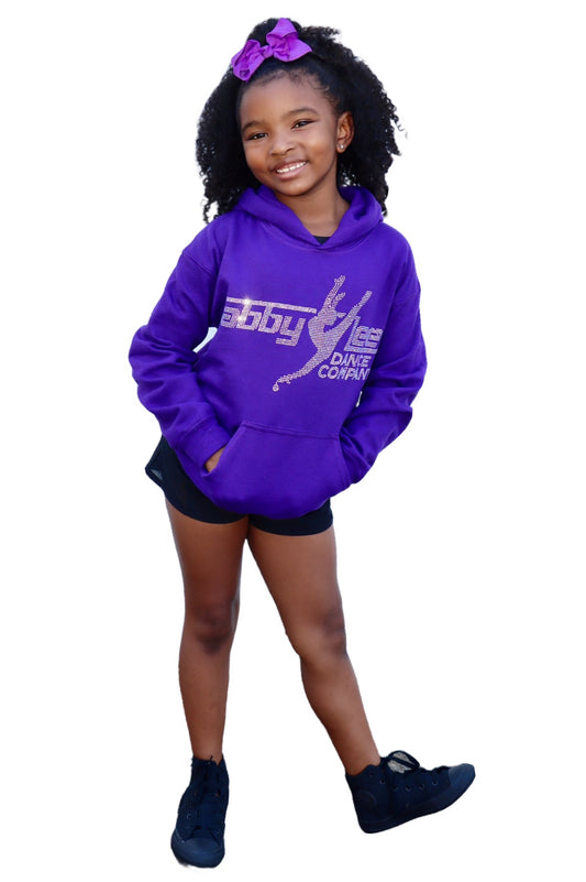 ALDC-NEW Rhinestone Purple Hoodie