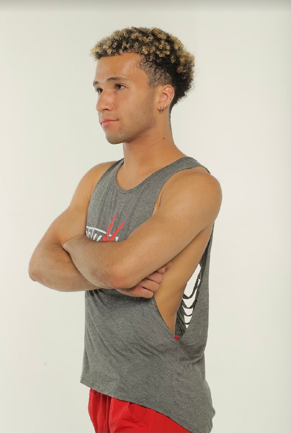 ALDC New Grey Cut Back Tank Top