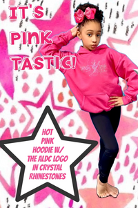 ALDC-NEW Rhinestone Hot Pink Hoodie